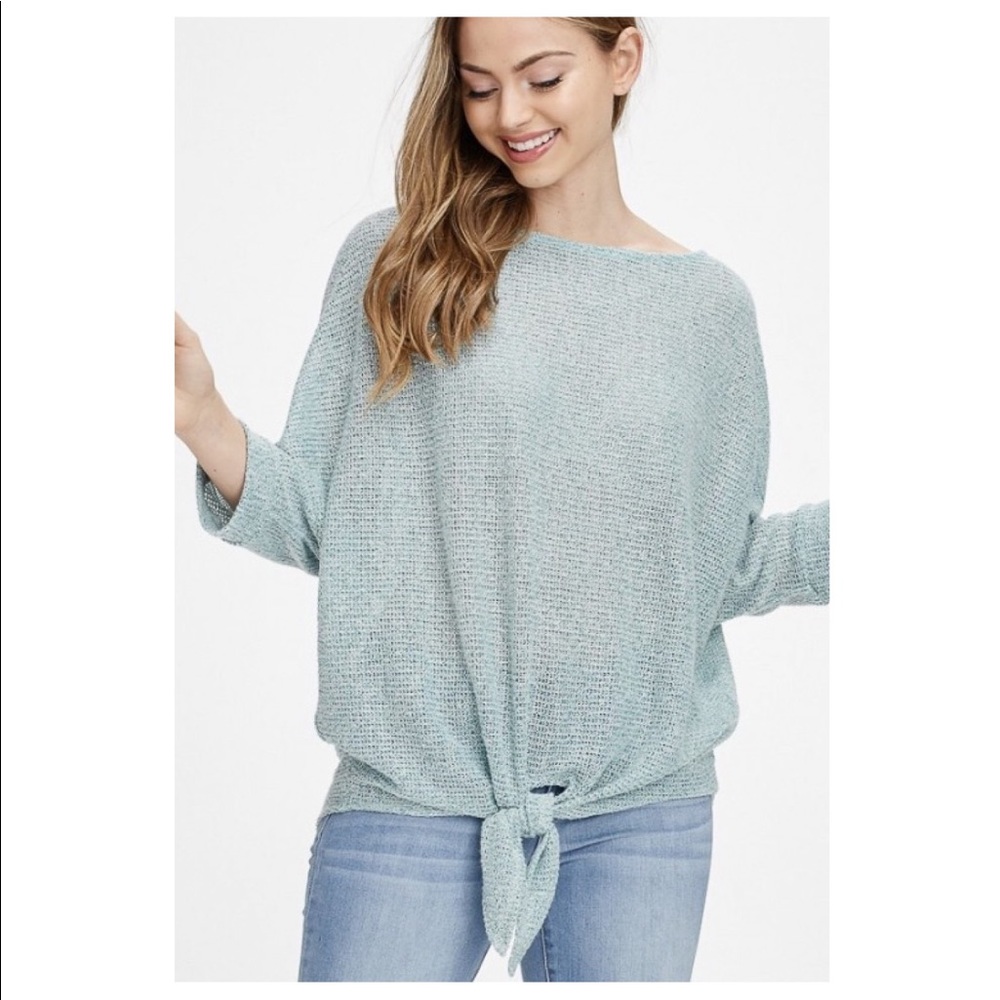 Sage knit top
